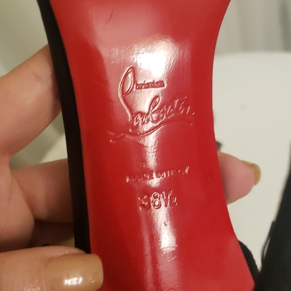 Christian Louboutin Black Mayerling Lace Up Sandals - Picture 9 of 9